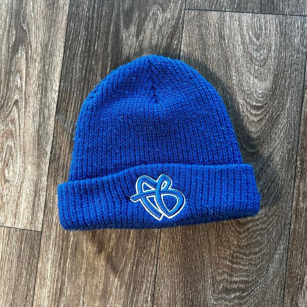 FUBU Blue Logo Beanie y2k